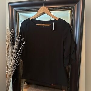 LOFT Women's Black Top XXS Petite NWT